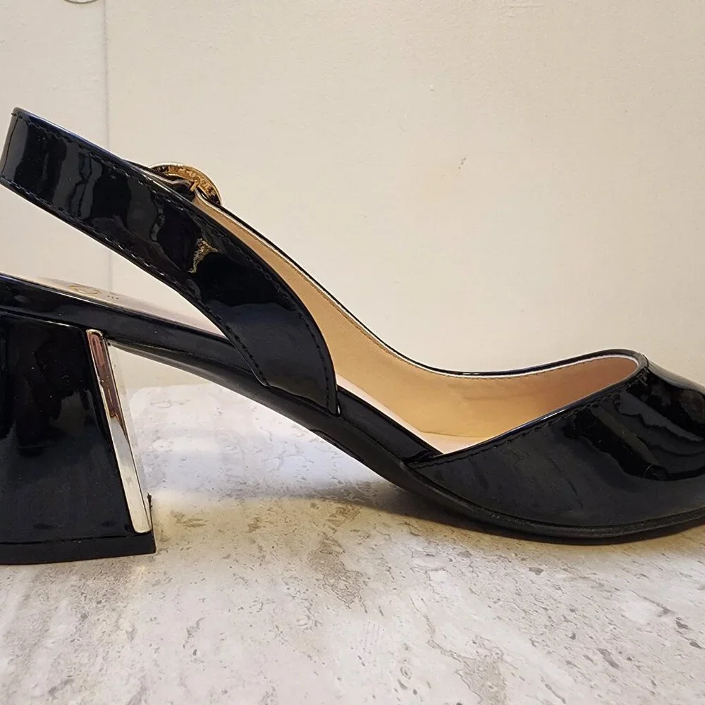 Jones New York Candree Pointed Toe Dress Slin Black Patent 8M -B036 - Picture 7 of 11